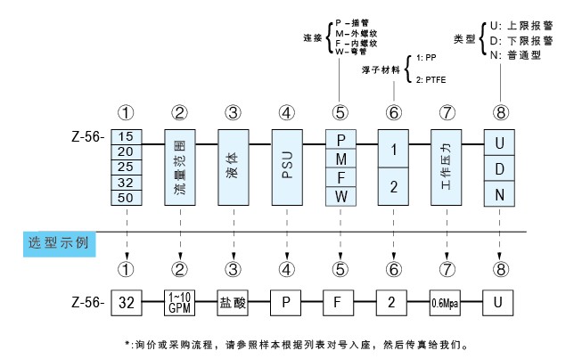 Z-5615、Z-5620、Z-5625、Z-5632、Z-5650聚砜塑料管浮子流量計